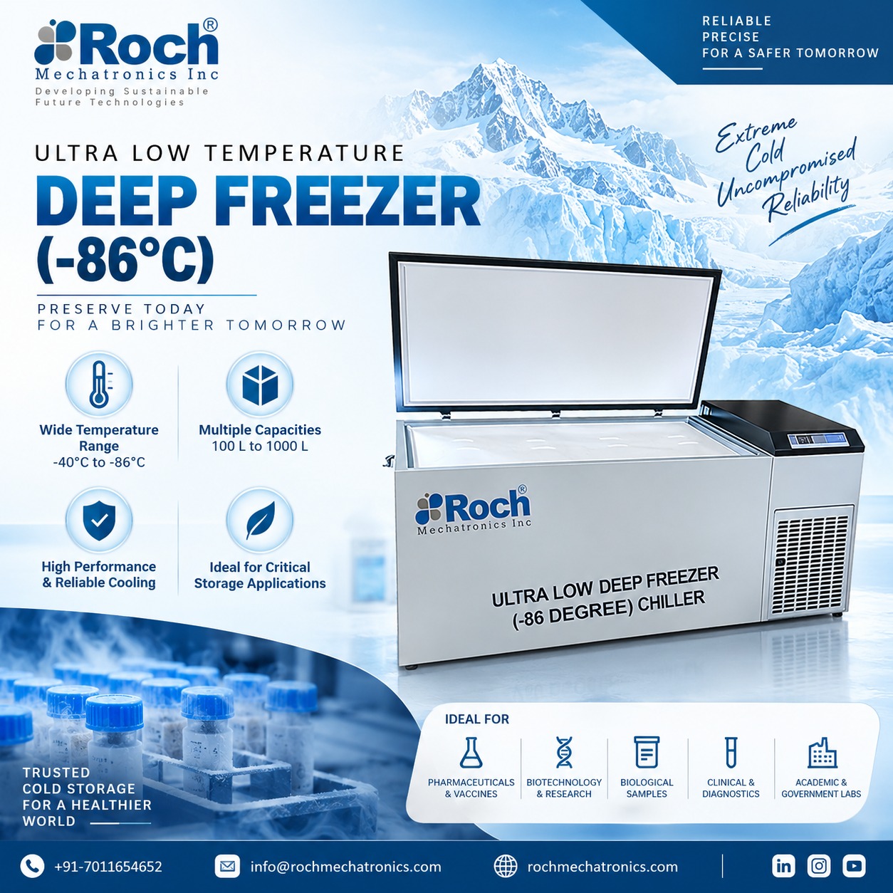 You are currently viewing Ultra Low Temperature Freezers (-86°C) for Medical, Hospital & Laboratory Use